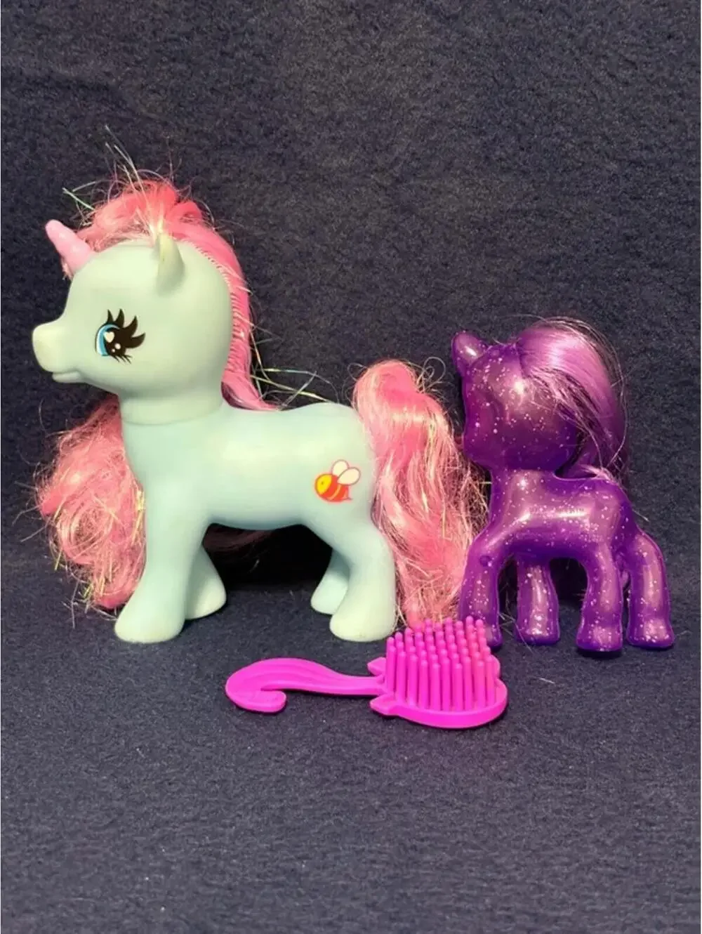 2 My Little Pony Figures & Brush